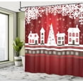 thumbnail image 5 of Ambesonne Christmas Shower Curtain, Winter Theme Tree, 69"Wx70"L, White Red, 5 of 5