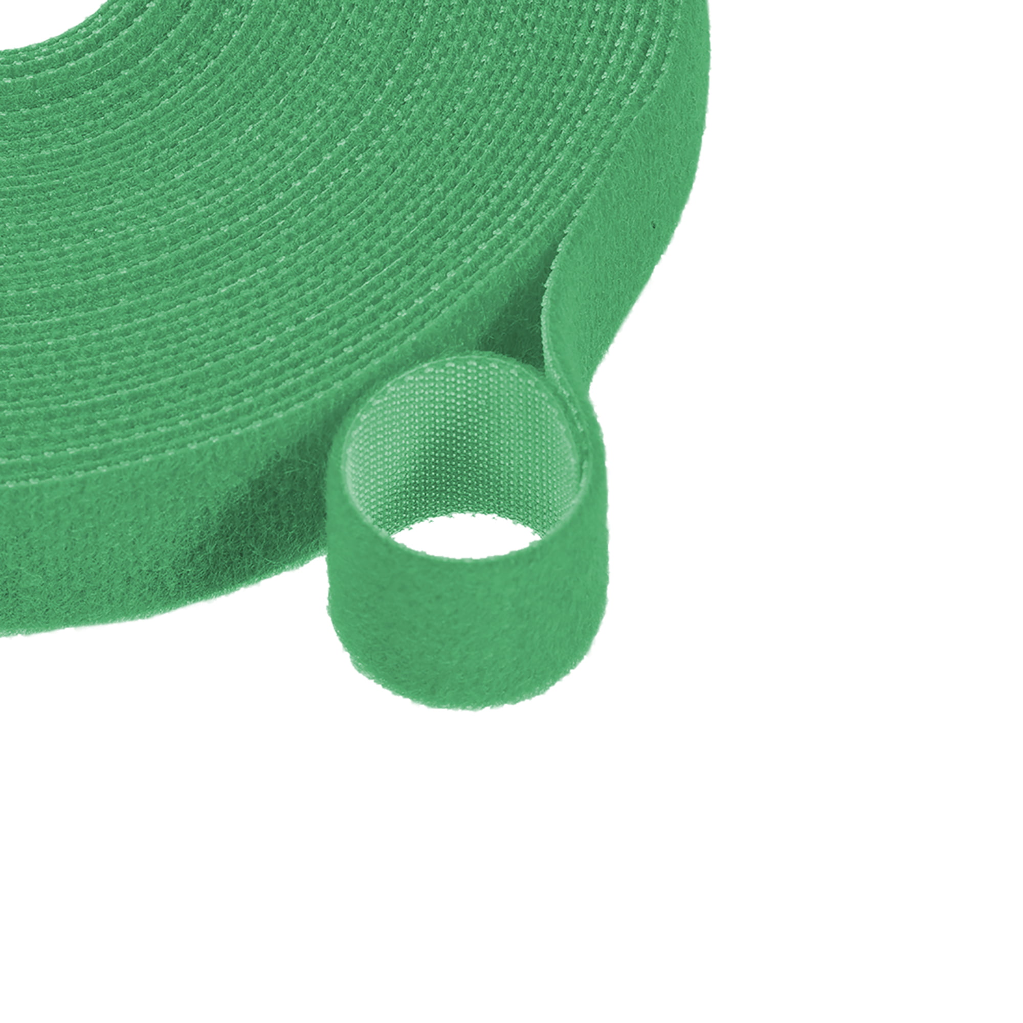 11 Yard X 0.8 Inch Green 1 Roll Hook and Loop Cord Strap uxcell Reusable Cable Ties