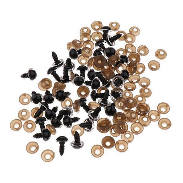 2x100 Piezas Ojos De Seguridad De Plástico Con RESPALDO Para Muñeca De Oso DIY Craft 12 Mm Transparente