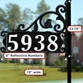 thumbnail image 2 of Address America USA HandCrafted, Double-Sided Boardwalk  Reflective Address Sign - 30" Post, 2 of 8