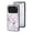 Purple, variant on Dteck Case with Diamond Ring Holder for iPhone 17 Pro Max,Shockproof TPU Bumper Tempered Glass Back Flower Pattern Slim Cover , White