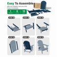 thumbnail image 5 of WINSOON All-Weather HDPE Adirondack Chair, Folding Design, Wide Seat with Cup Holder for Garden, Yard & Patio,Grey, 5 of 6