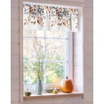 thumbnail image 4 of Fall Valances for Windows, Eucalyptus Leaf Watercolor Berry Plant Autumn Rod Pocket Short Window Valance Curtains Holiday Window Treatment for Kitchen Living Room Bathroom, 42"x18", 4 of 6
