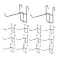 thumbnail image 5 of WHAMVOX 40 Pcs Shelf Hook Grid Wall Shelves Hooks Silver, 5 of 8