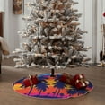 thumbnail image 5 of Daiia Beach with Palm Trees Drawing Merry Christmas Tree Skirt , Xmas Large Lace-up Tree Skirt, Santa Snowflakes Rustic Home Decorations New Year Party Farmhouse Decor-30", 5 of 7