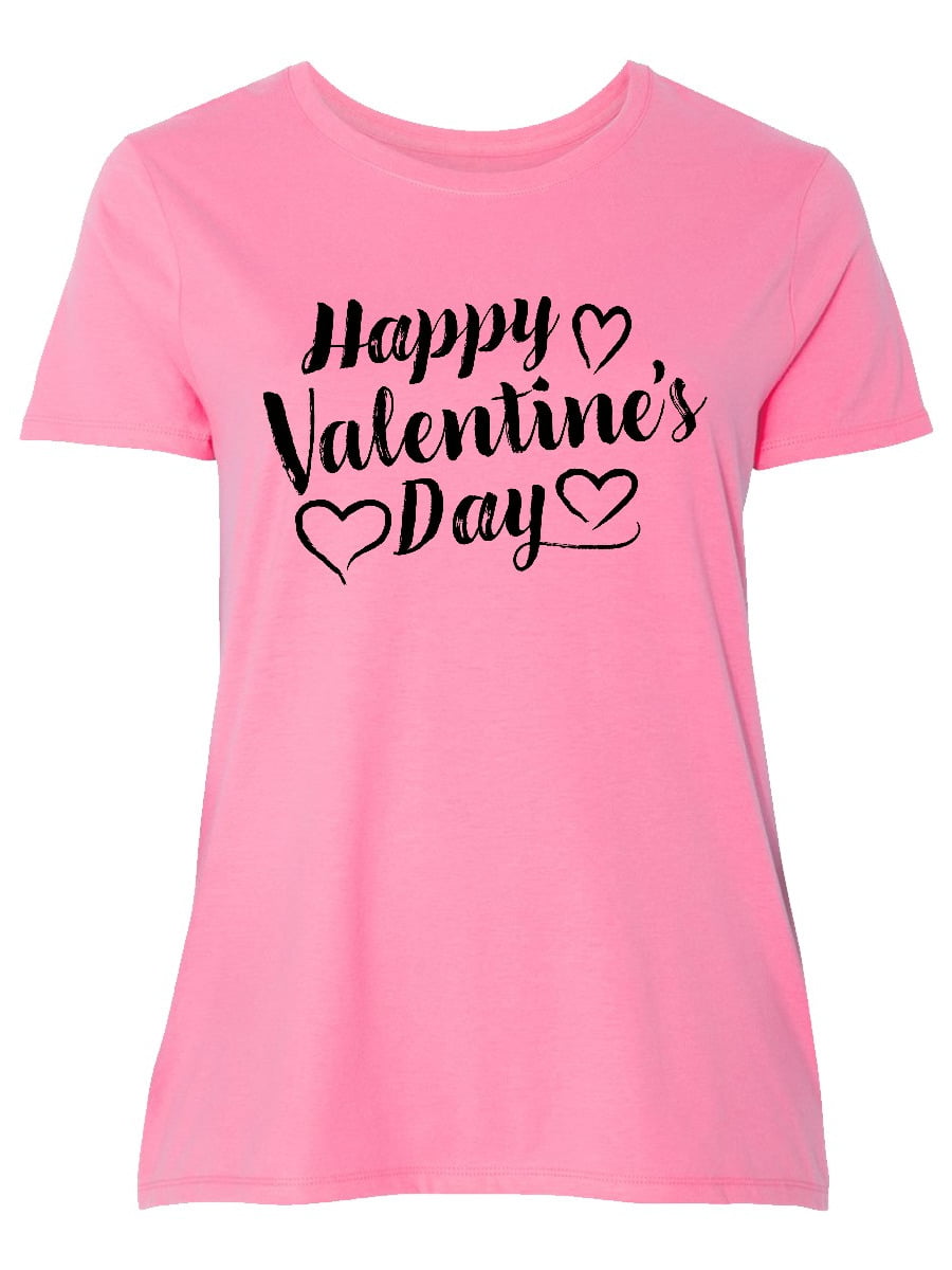 INKtastic - Happy Valentines Day Women's Plus Size T-Shirt - Walmart ...