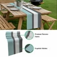 thumbnail image 5 of Turquoise Morocco Table Runner - 48 Inch Long, Kitchen Dining Table Runner Dresser Scarves, Geometric Grey Stripes Modern Farmhouse Decor for Coffee Tables Wedding Party Banquet, 5 of 8