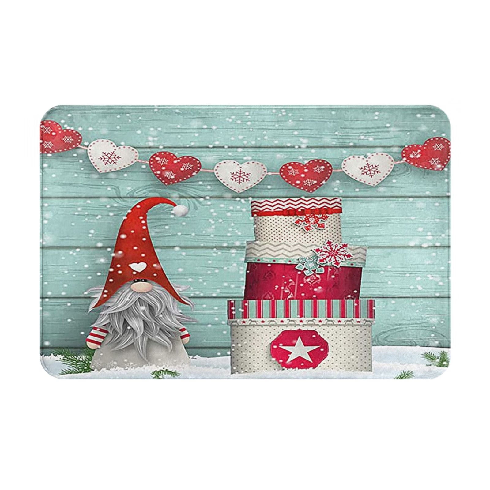 Christmas Gnome Door Mats Heart Snowflake Bath Mat Floor Mat Indoor