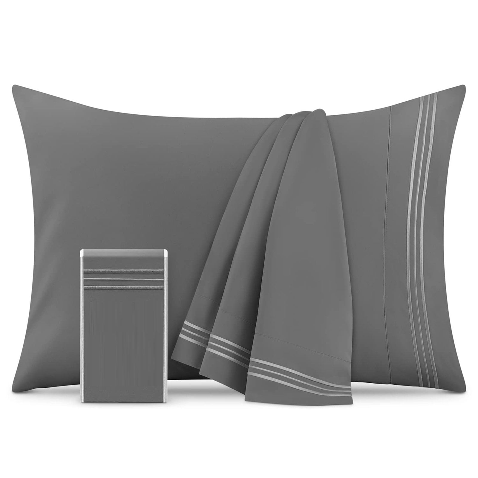 Pillow Covers Standard Size Set of 2 Machine Washable Pillow Case