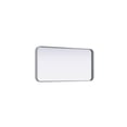 thumbnail image 5 of Elegant Decor Contour Metal Rectangle Mirror 18x36 in Silver, 5 of 11