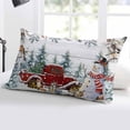 thumbnail image 5 of Red Snowman Christmas King Size Pillow Cover, Pillowcase Protectors with Zipper, Breathable Decorative Throw Pillow Case Cover, Xmas Tree Snowflake Truck Wooden Pillow Shams for Couch Sofa 20x36Inch, 5 of 8