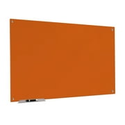 Magnetic Eraser Glass Board 48" X 60" Inches Eased Corners - Peach