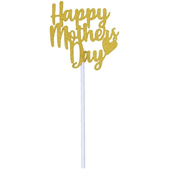 O'Creme Happy-Mothers-Day Paper Cake Topper, Gold