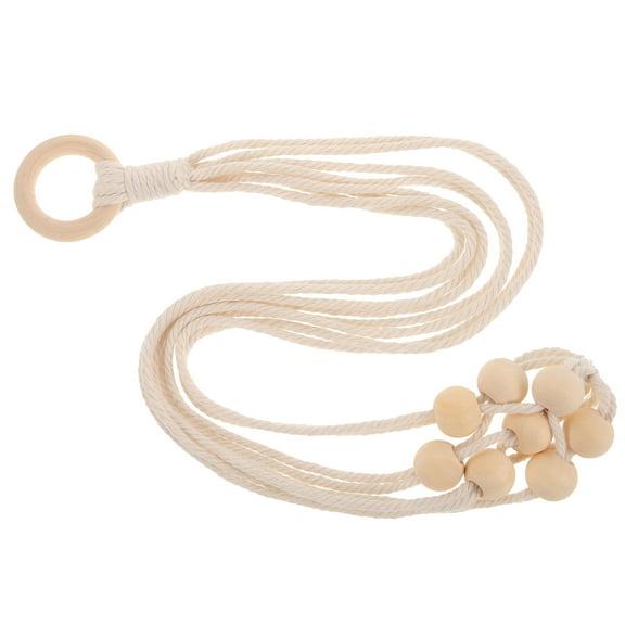 Worgeous  Hand Woven Hanging Basket for Indoor Plant Plants Home Decor Beige