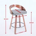 thumbnail image 2 of Miniyam Bar Stools Set of 2, 25-Inch Seat Height, Low Back Soft Cushion, Beige, 2 of 8