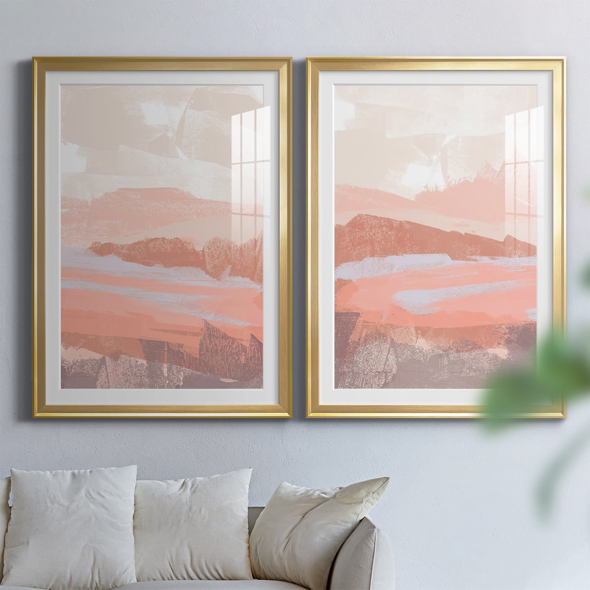 Wexford Home Dusty Desert I Premium Framed Print, 22.5" x 30.5" - Ready to Hang, Gold (Set of 2)