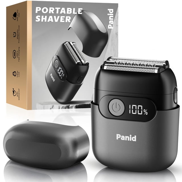 Afeitadora Eléctrica de Lámina Panid Mini 3 Cuchillas USB-C LED