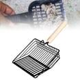 thumbnail image 1 of Cuchara para Tamizar Arena para Gatos Yinane Pala Portátil de Metal con Mango de Madera Negro, 1 of 8
