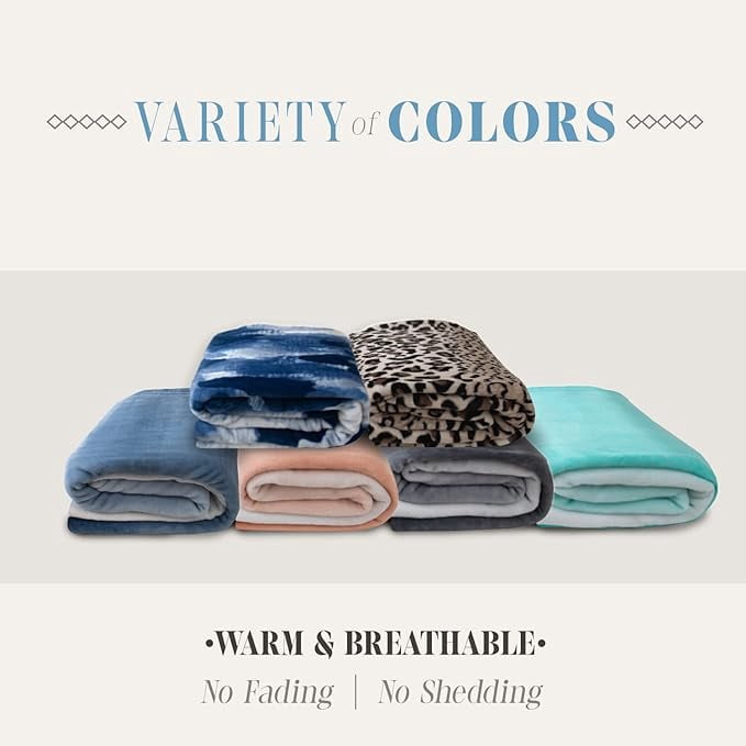 Elegant Comfort Luxury Velvety Feel Blanket, All-Season Lightweight Blanket, Ultra Plush, Soft, Flannel Fleece for Couch, Sofa, Bed, Travel, Camouflage Design, Full/Queen, Blue