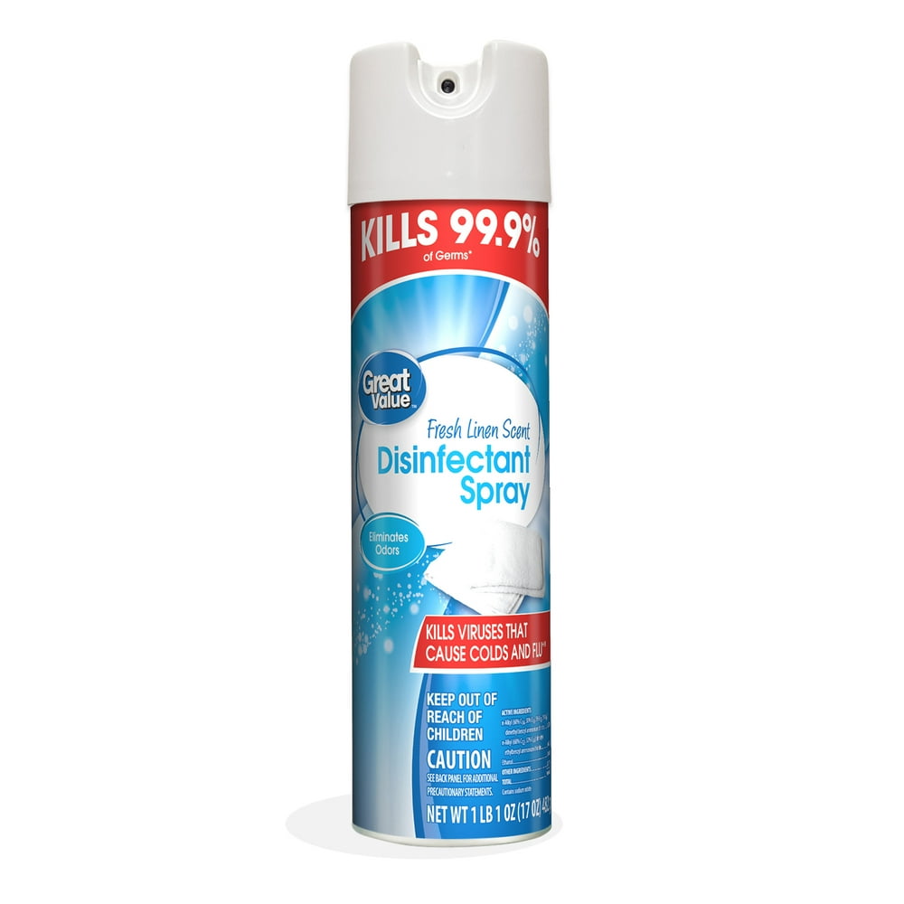 Great Value Linen Scent Disinfectant Spray, 17 oz