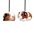 thumbnail image 1 of WIRESTER Set of 2pcs Acrylic Ready to Hang Ornament, Hanging Ornaments for Christmas Tree Holidays Party Home Office Xmas Tree Decoration Gift - Black White Brown Guinea Pig & American Guinea Pig, 1 of 7