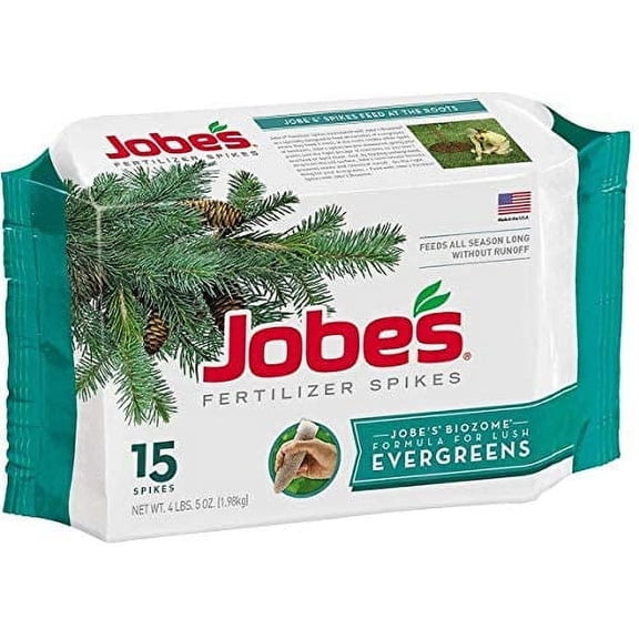 Jobe's 01611 15 Pack Evergreen Tree & Shrub Fertilizer Spikes - Quantity of 1