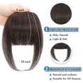 thumbnail image 3 of Pinza para el pelo Carendia Bangs, cabello humano, flequillo francés marrón mediano, 3 of 7