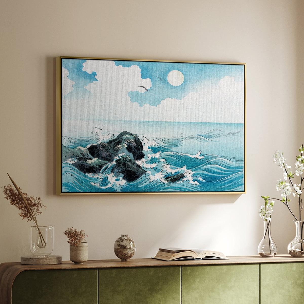 Vintage Landscape-CXXVI By Wexford Home Framed in Gold Wood Gallery Wrapped Canvas 27 in. x 41 in.