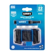 HART 22-Piece Impact Rated Driver Bit Accessory Set with Protective Modular Storage Case