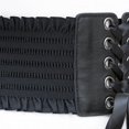thumbnail image 4 of Ceinture Large pour Femmes, sous-Poitrine Extensible, Nœud Papillon, Taille Haute, Noir, 4 of 9