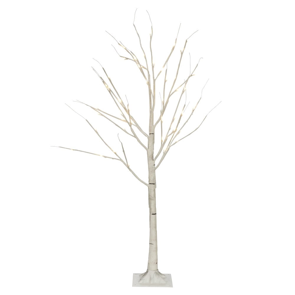 Hi-Line Gift Ltd. Birch Tree On Metal Base In/Outdoor 48 LED 47 Inch High with 8 Lighting Modes