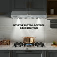 thumbnail image 7 of Ultrathin Series 30 in. 300 CFM Ductless Under Cabinet Range Hood for Compact Kitchen with Push Button Controls - Carbon filter – 3 Speeds Fans in Stainless Steel, 7 of 7
