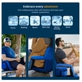 thumbnail image 5 of Reclining Stadium Seat Waterproof Foldable Camping Chair6 Adjustable Reclining Positions Extra Thick Padding Wide Back SupportPortable Outdoor Chair for Sports, 5 of 5
