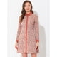 thumbnail image 3 of INSPIRE CHIC Vestido camisero de manga larga floral vintage con cuello en contraste y botones en la parte delantera para mujer Rosa L, 3 of 5