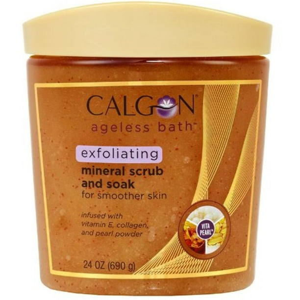 Calgon Ageless Bath Mineral Scrub and Soak, 24 oz
