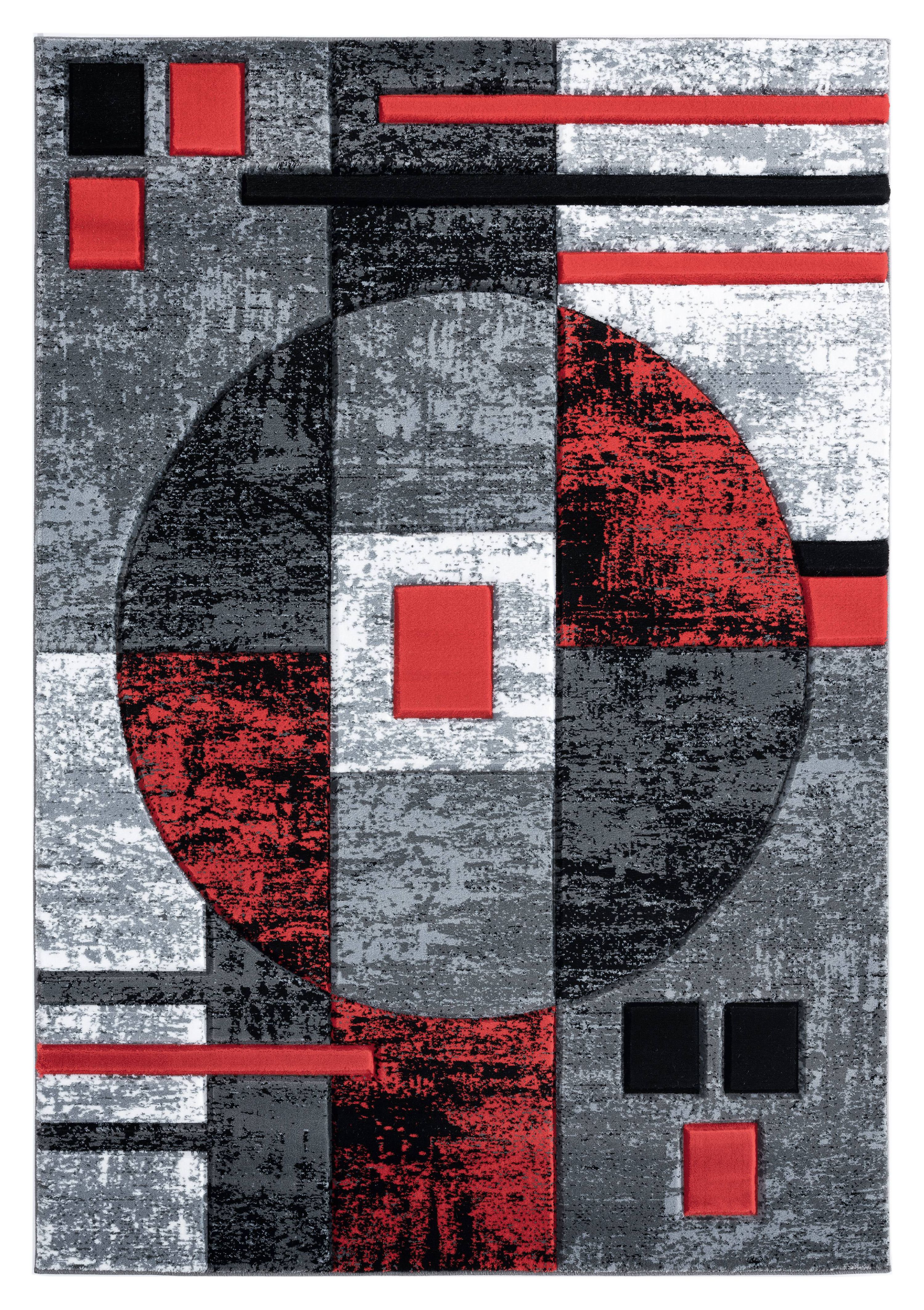 United Weavers Drachma Attica Modern Abstract Accent Rug, Red, 1'10" x 2'8"