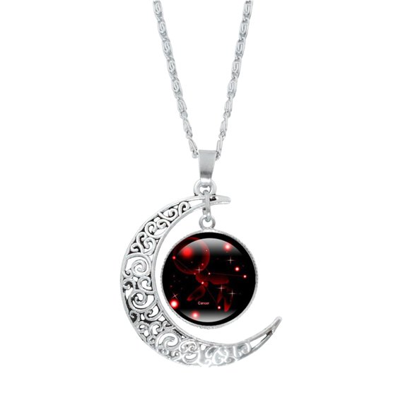 SIfdSeng Collier Lune 12 Constellations Cadeaux pour Maman Cadeau pour Femmes Elle Filles