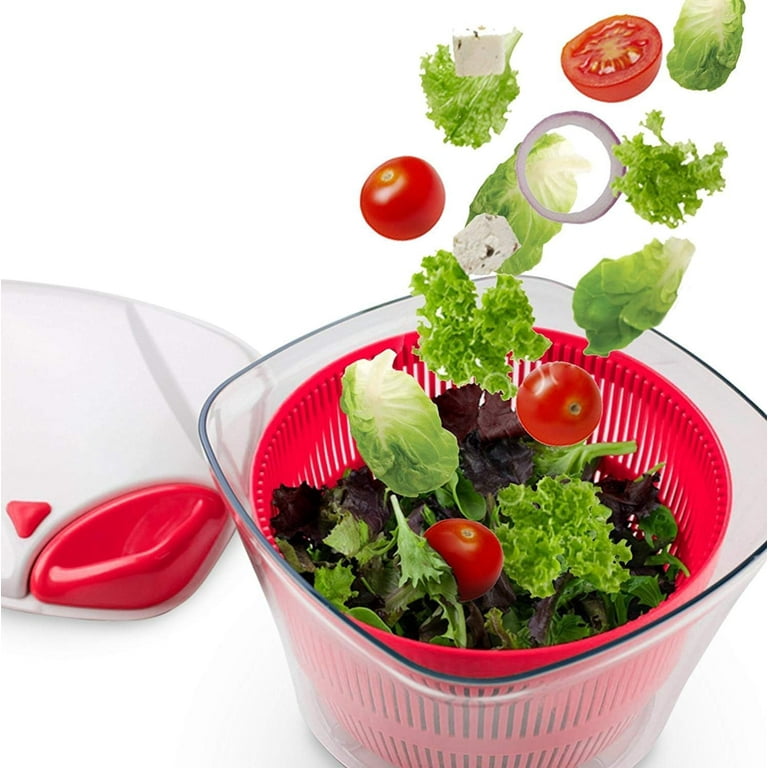 Joined Large Pump Salad Spinner with Drain, Bowl, and Colander - Quick and  Easy Multi-Use Lettuce Spinner, Vegetable Dryer, Fruit Washer, Pasta and