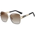 thumbnail image 1 of ZHAOCHENG Gafas de sol polarizadas cuadradas retro clásicas para mujer (marrón degradado), 1 of 5