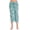 Blue - Cat Naps, variant on 100% Cotton Women's Capri Pajama Pants Sleepwear - Comfortable and Stylish (White - Tropical Flamingos, Large)