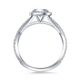 thumbnail image 3 of Certified Moissanite Engagement Ring For Women , 2.50 Cts Round Cut Gemstone Ring Art Deco Moissanite Anniversary Gift , 18K White Gold Plated ring, 3 of 5