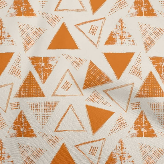 oneOone Georgette Viscose Peach Fabric Geometric Texture Craft Projects Decor Fabric Printed By The Yard 42 Inch Wide