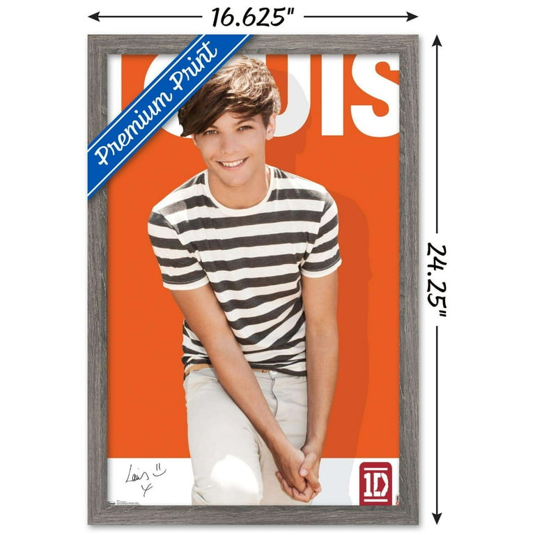 One Direction - Louis Tomlinson Wall Poster, 14.725 x 22.375, Framed