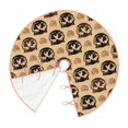 thumbnail image 3 of Halloween Christmas Tree Skirt - Cute Raccoon Love 30 Inches Christmas Tree Skirt for Halloween Holiday Indoor Home Christmas Tree Decorations with Three Ribbons, 3 of 7