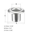 thumbnail image 2 of Unique Bargains 10 x 5 x 7mm Alloy Grommets Eyelets with Washers Silver Tone 200 Set, 2 of 6