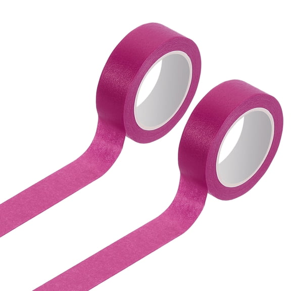 Uxcell 2 Rolls Colored Masking Tape, 11 Yards x 0.6" Colored Washi Tape Painters Tape, Decorative Masking Tape for Arts & Crafts Labeling DIY Scrapbooking Gift Wrapping, Burgundy