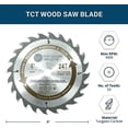 thumbnail image 3 of Benchmark Abrasives 6" TCT saw blade with 24 Teeth is excellent for general purpose ripping and trimming of softwoods and hardwoods, 3 of 3