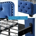 thumbnail image 2 of Benton Park Queen Size Upholstered Storage Bed with 4 Drawers and Adjustable Headboard, Blue, 2 of 6
