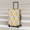 thumbnail image 6 of Xecao Autumn Pumpkins Blooms Print Elastic Luggage Cover, Double-sided Print , Perfect for Travel, Business, and Daily Use (Suitcase Not Included)-Medium, 6 of 7
