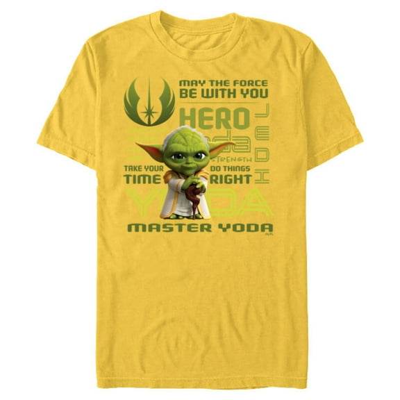 Star Wars Young Jedi Adventures Master Yoda Jedi Hero - Short Sleeve Blended T-Shirt for Adults - Customized-Yellow